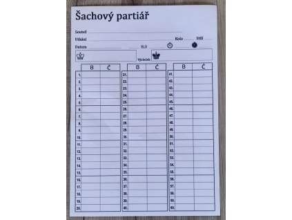 Šachový propisovací partiář