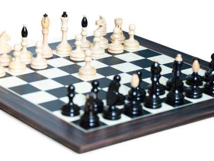 6579 9 drevena sachova suprava black ebony klubovka