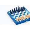 8942 6 magneticke drevene sachy mini modre